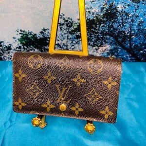 Louis Vuitton Brown Monogram Tressor 80 Wallet EUC